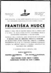 František Hudec, smuteční oznámení, 1946