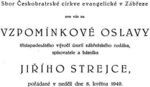 Vzpomínka na Jiřího Strejce 1949